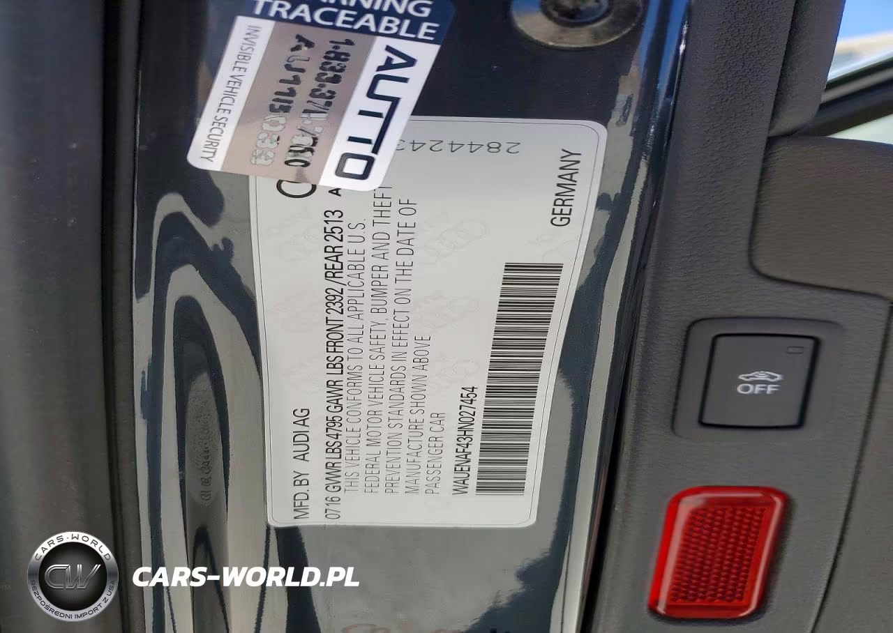 2017 Audi A4 Premium Plus VIN:WAUENAF43HN027454 - 12