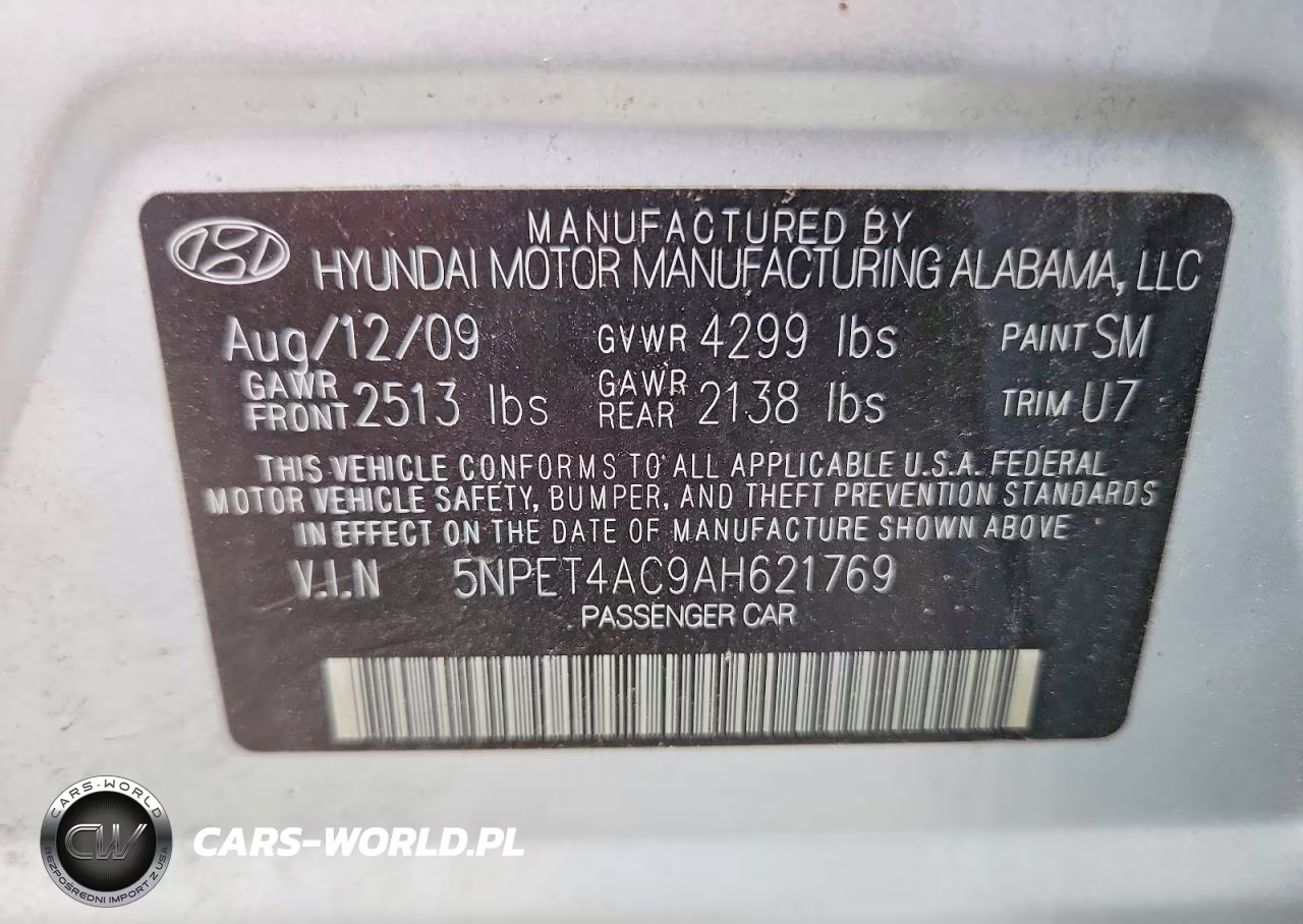2010 Hyundai Sonata Gls VIN:5NPET4AC9AH621769 - 12
