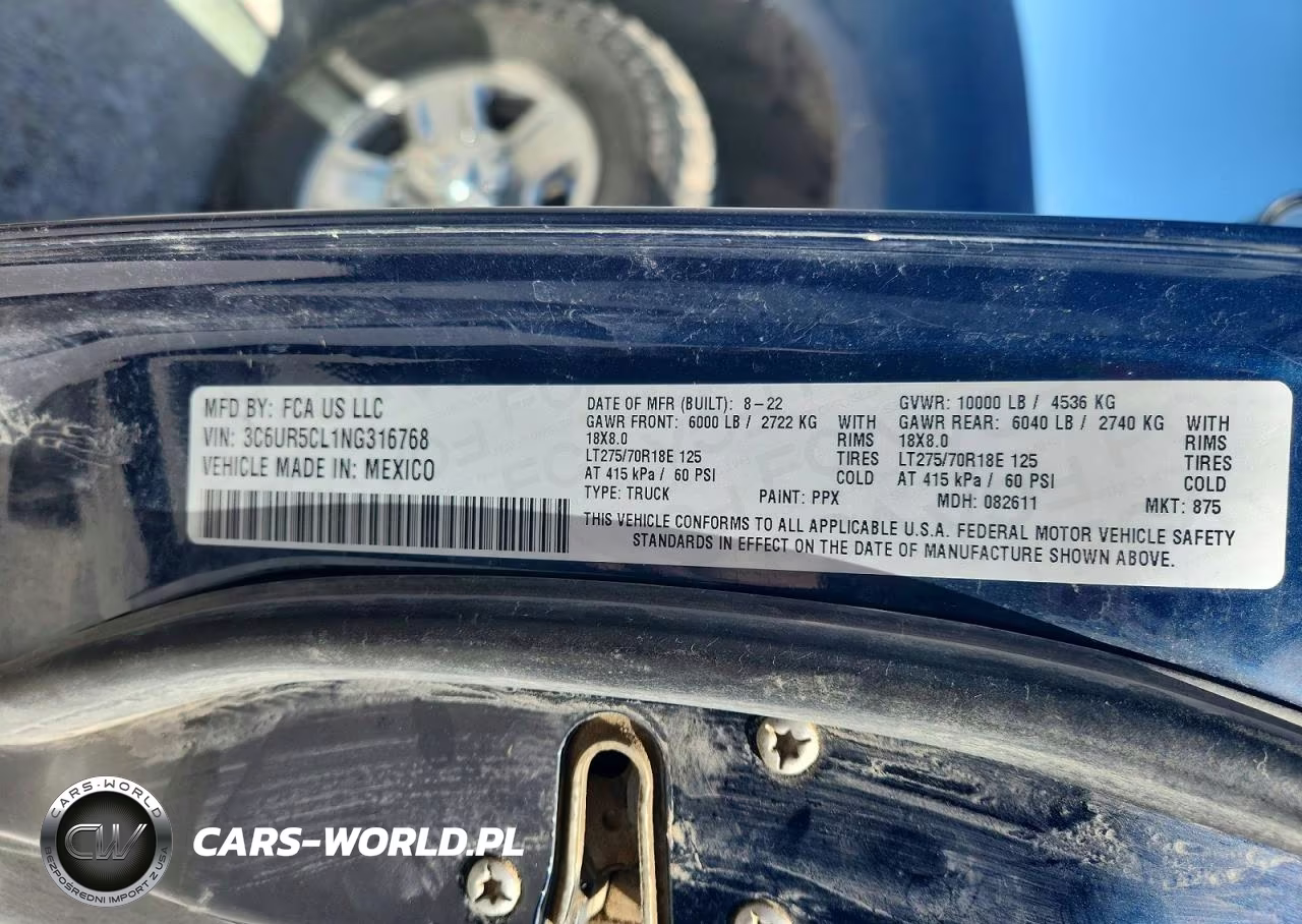 2022 Ram 2500 Tradesman VIN:3C6UR5CL1NG316768 - 12