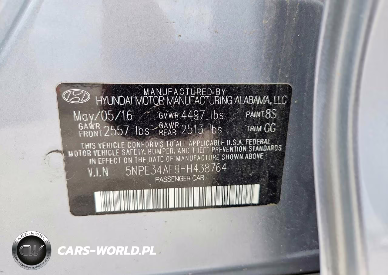 2017 Hyundai Sonata Sport VIN:5NPE34AF9HH438764 - 12