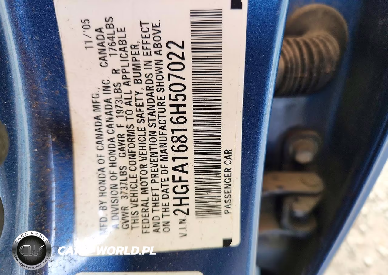 2006 Honda Civic Ex VIN:2HGFA16816H507022 - 13