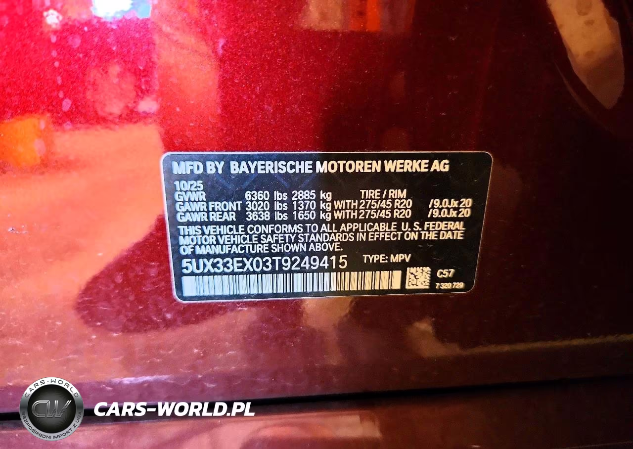 2026 BMW X6 xDrive40I VIN:5UX33EX03T9249415 - 14