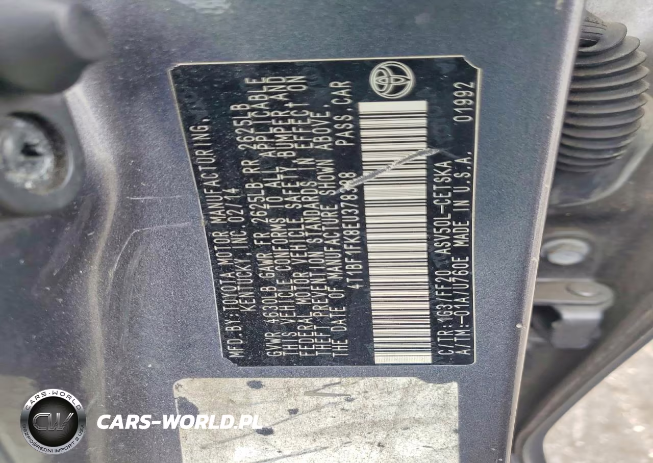 2014 Toyota Camry Se VIN:4T1BF1FK8EU378388 - 13