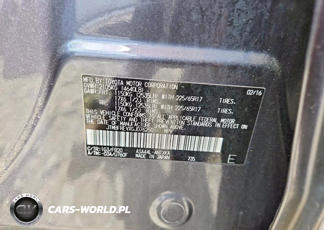2016 Toyota Rav4 Le VIN:JTMBFREVXGJ076250 - 13