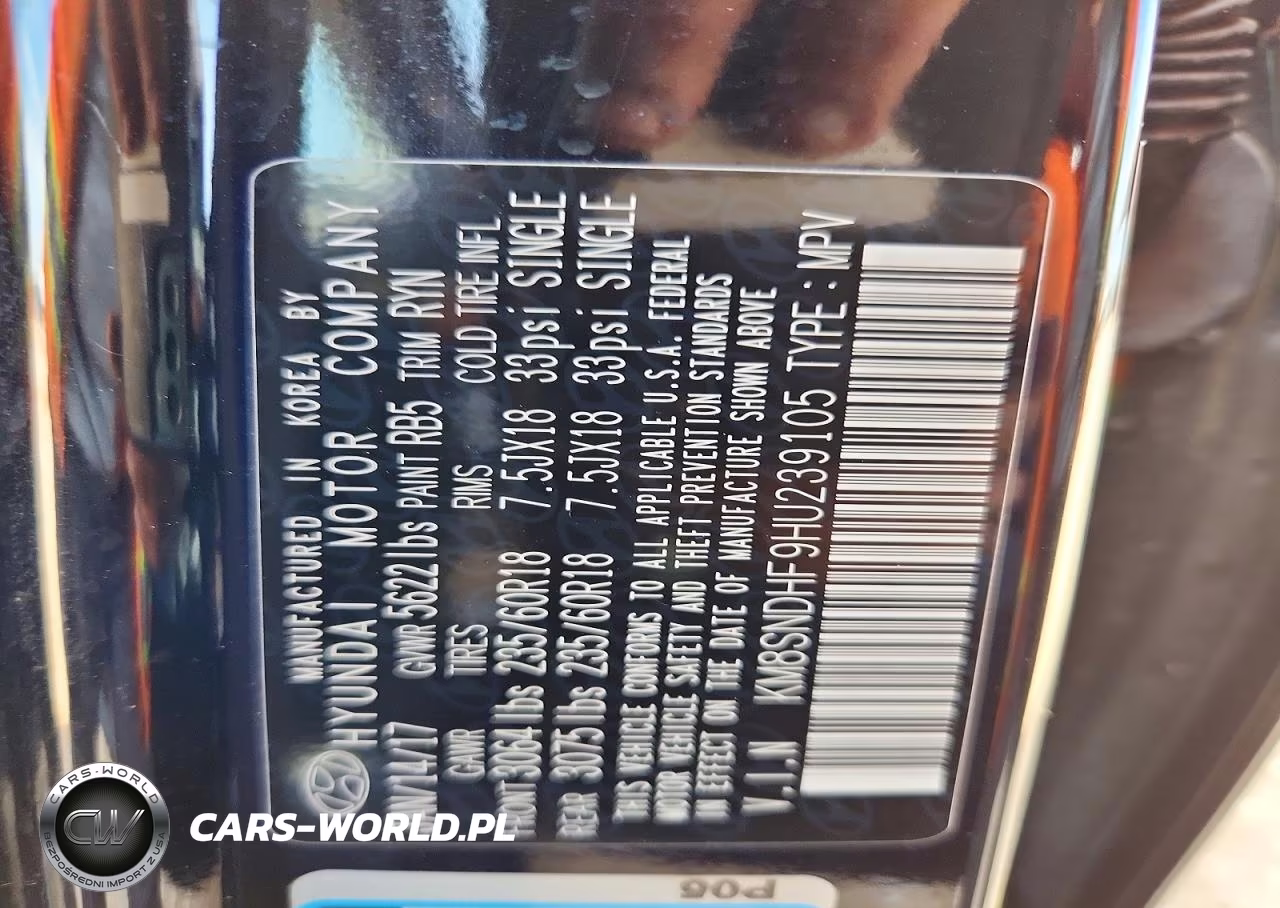 2017 Hyundai Santa Fe Limited VIN:KM8SNDHF9HU239105 - 13