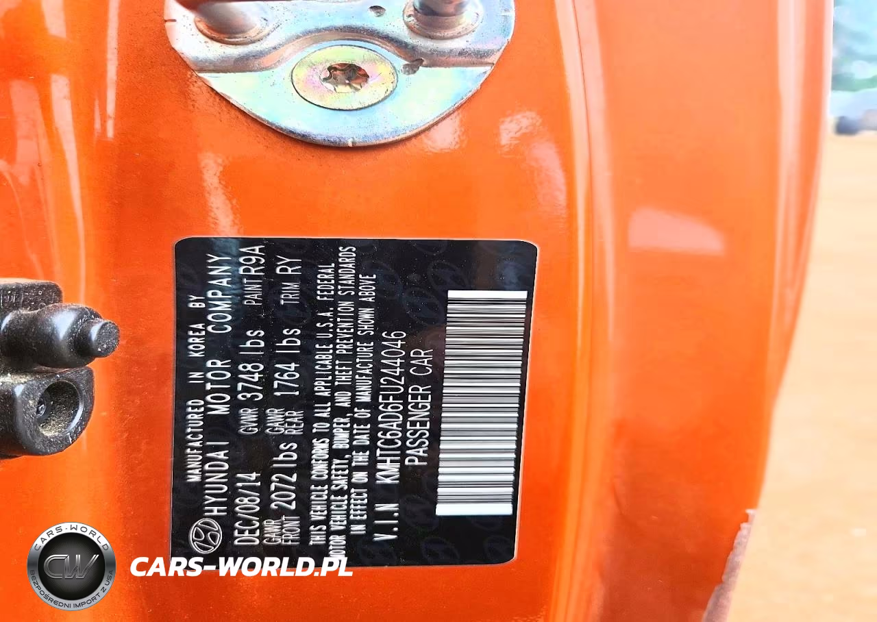 2015 Hyundai Veloster Base VIN:KMHTC6AD6FU244046 - 12