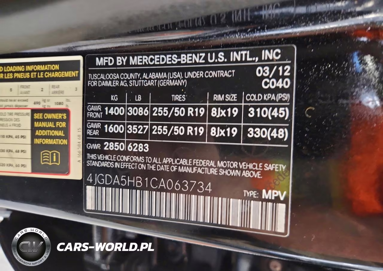 2012 Mercedes-Benz Ml 350 4Matic VIN:4JGDA5HB1CA063734 - 13