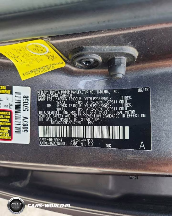 2012 Toyota Sienna Le VIN:5TDJK3DC9CS047355 - 13