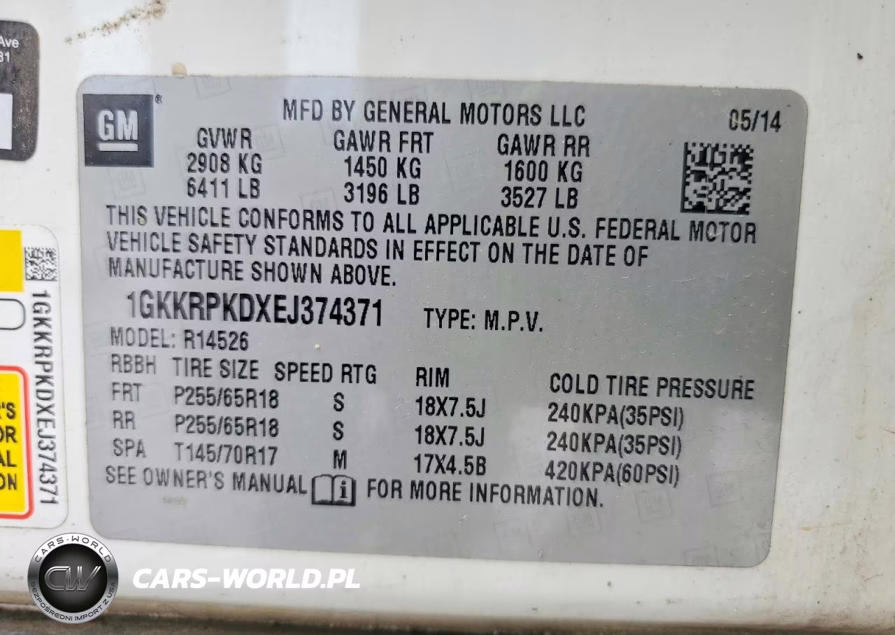 2014 GMC Acadia Sle VIN:1GKKRPKDXEJ374371 - 13