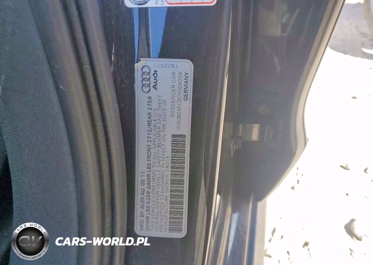2012 Audi A6 3.0 Premium VIN:WAUBGAFC0CN006056 - 12
