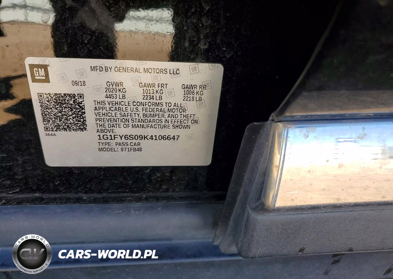 2019 Chevrolet Bolt Ev Lt VIN:1G1FY6S09K4106647 - 12
