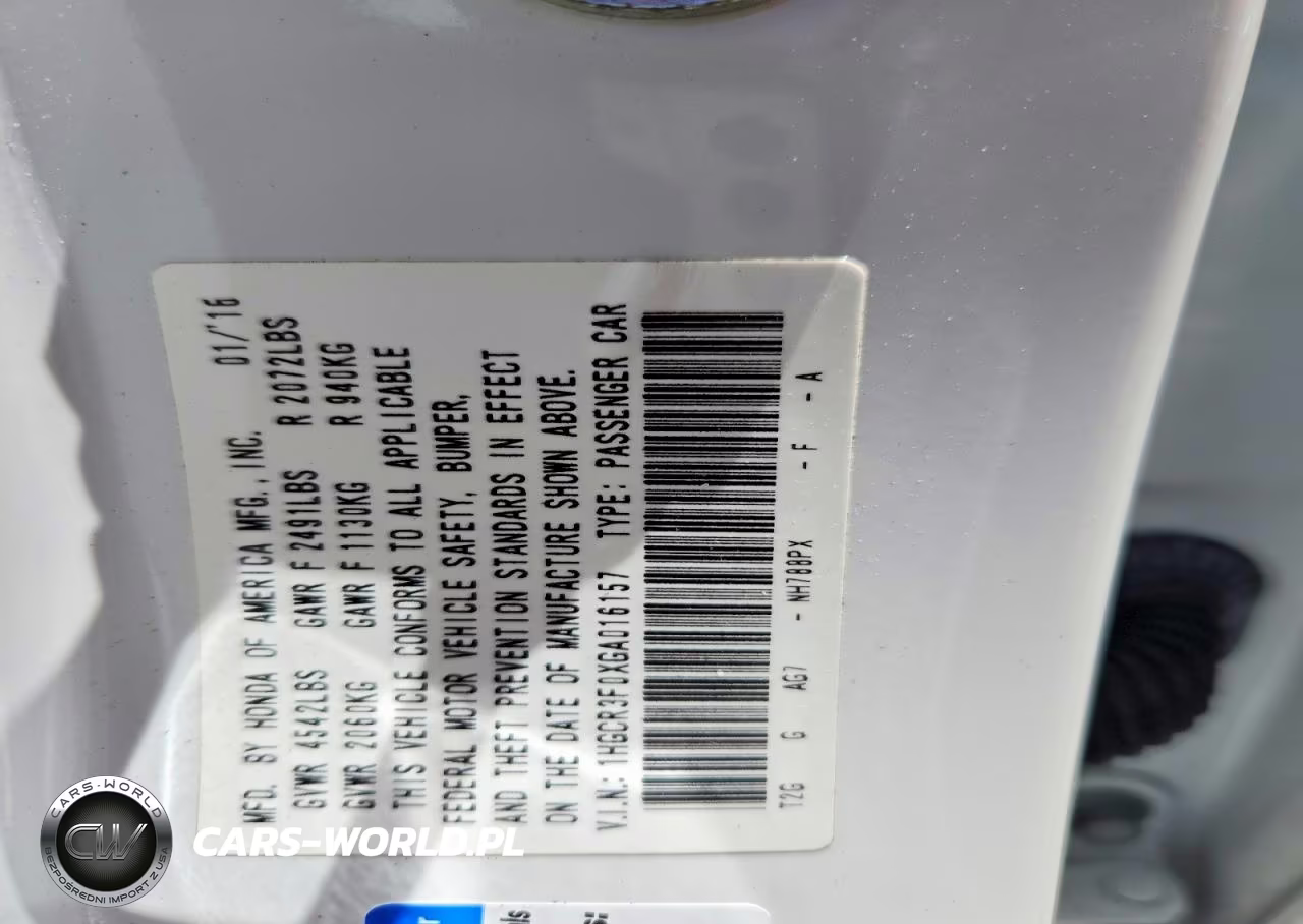 2016 Honda Accord Exl VIN:1HGCR3F0XGA016157 - 13