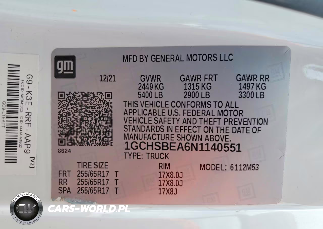2022 Chevrolet Colorado VIN:1GCHSBEA6N1140551 - 12