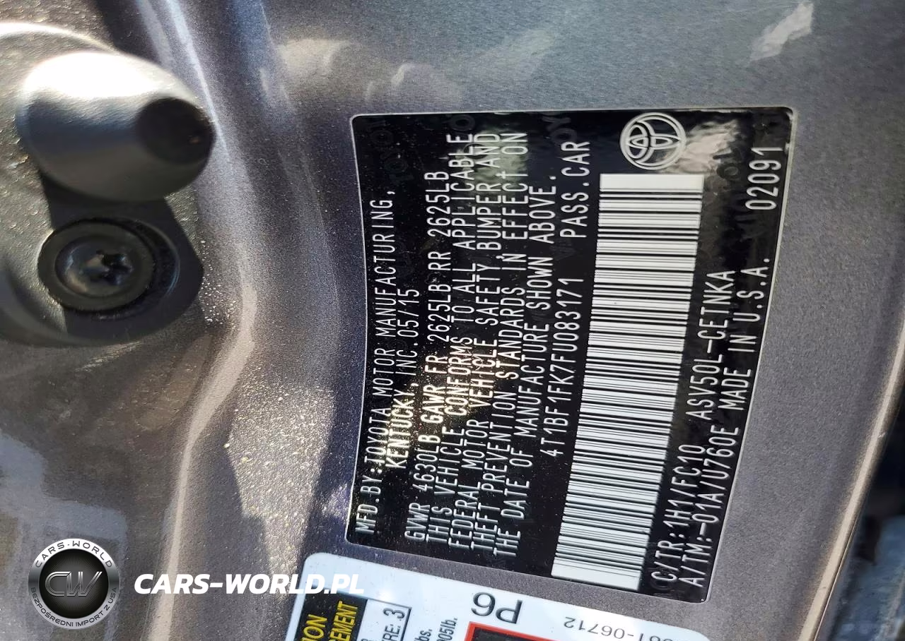 2015 Lotus Camry Le VIN:4T1BF1FK7FU083171 - 12