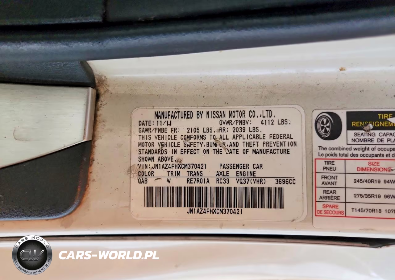 2012 Nissan 370Z Roadster VIN:JN1AZ4FHXCM370421 - 12