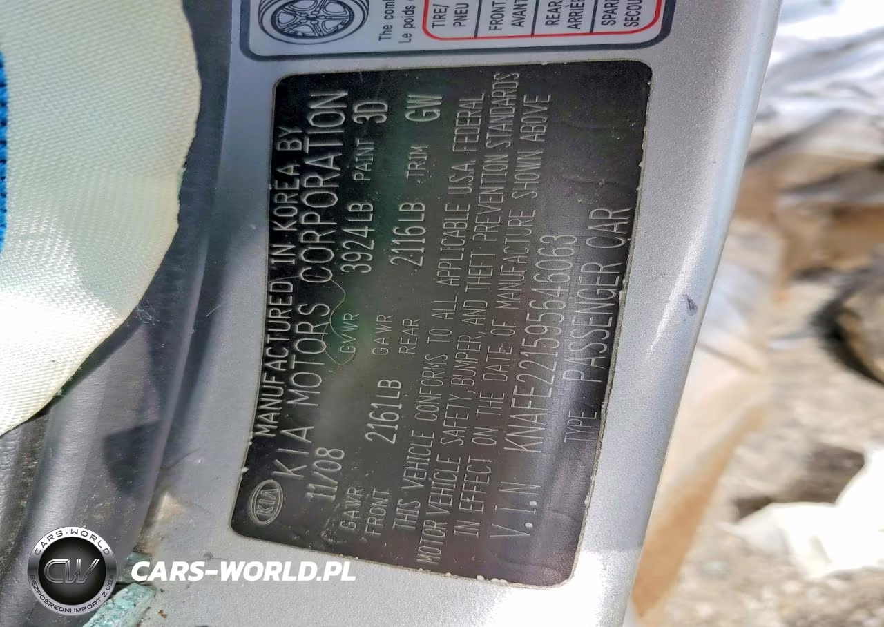 2009 Kia Spectra Lx VIN:KNAFE221595646063 - 12