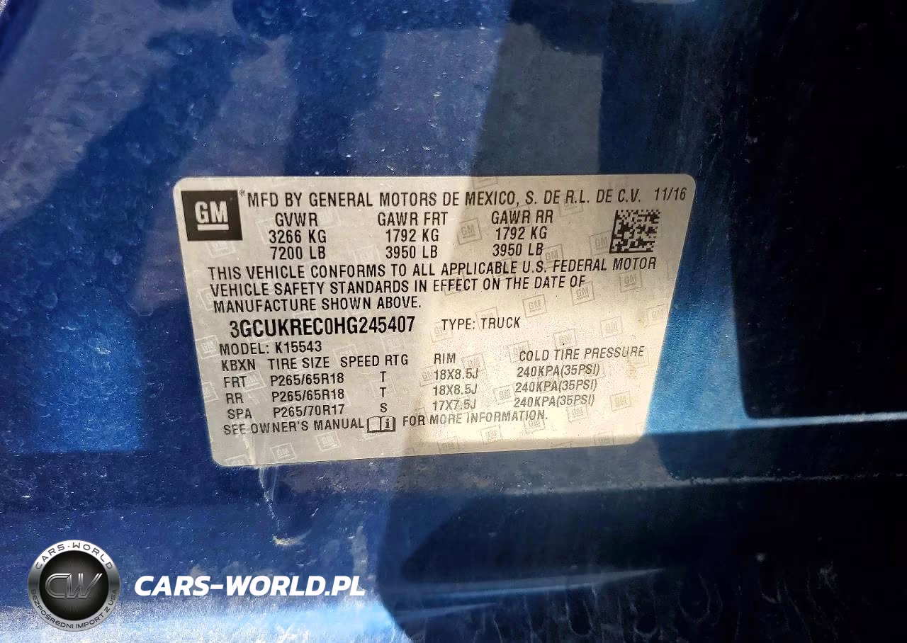 2017 Chevrolet Silverado K1500 Lt VIN:3GCUKREC0HG245407 - 12
