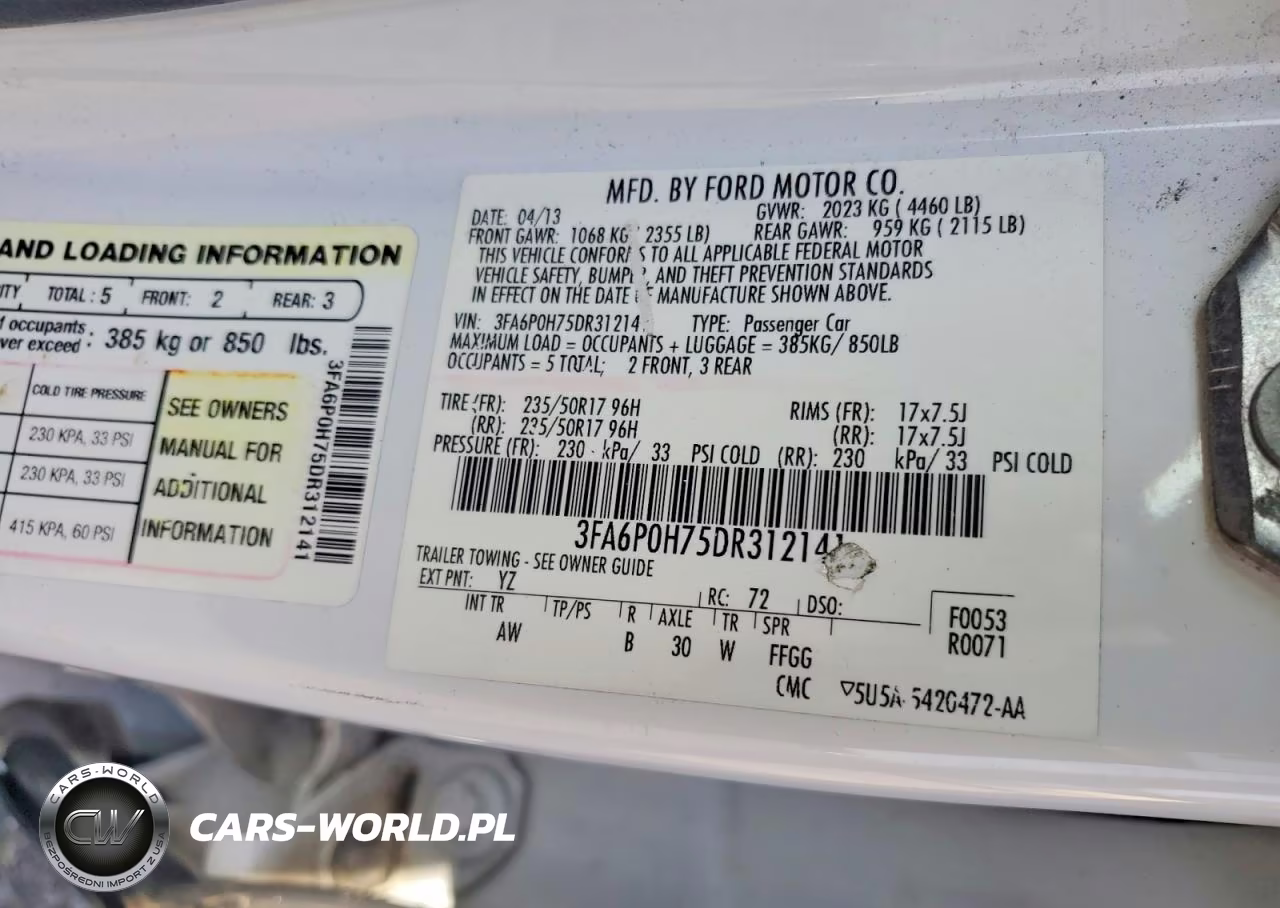 2013 Ford Fusion Se VIN:3FA6P0H75DR312141 - 13