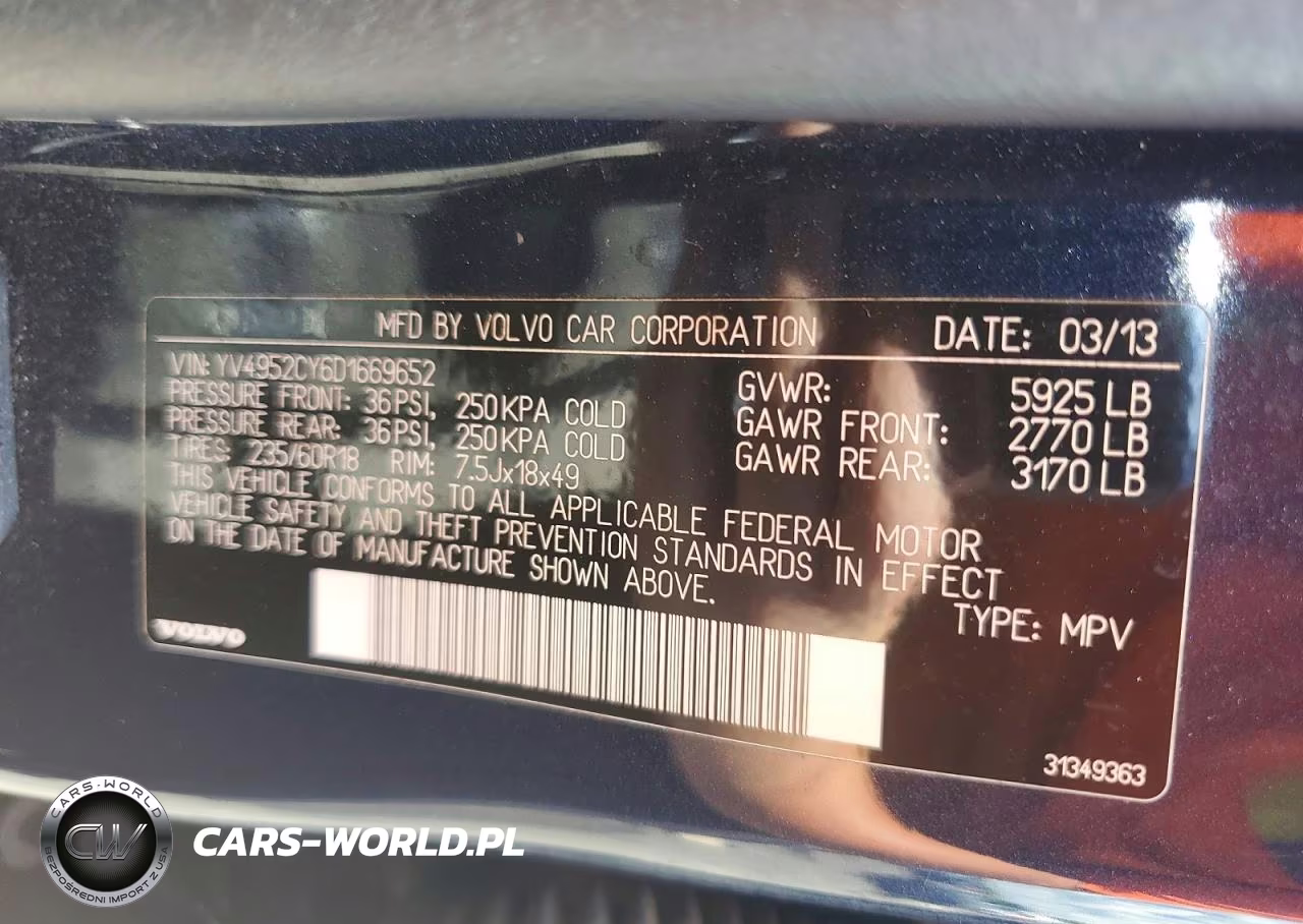 2013 Volvo Xc90 3.2 VIN:YV4952CY6D1669652 - 12