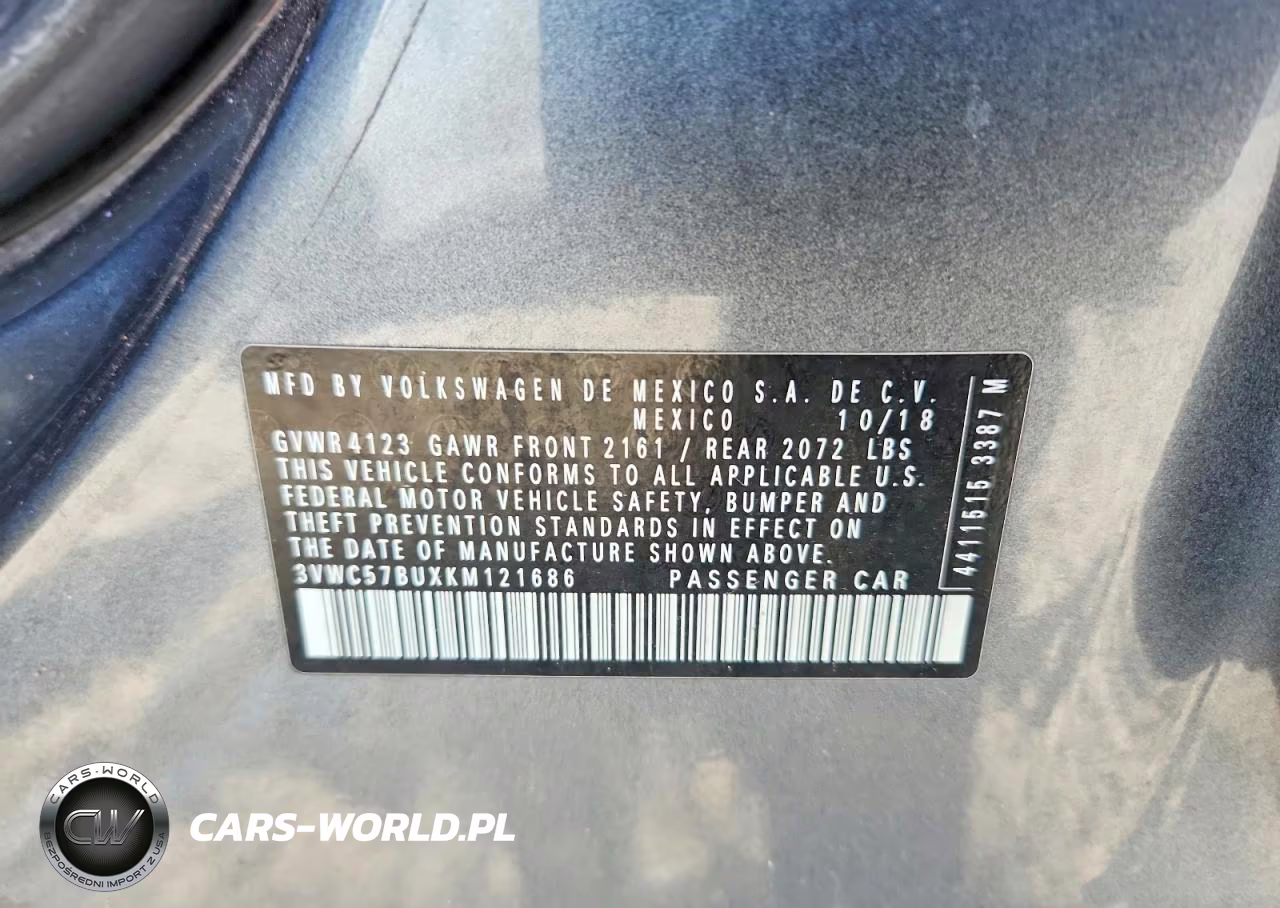 2019 Volkswagen Jetta S VIN:3VWC57BUXKM121686 - 12