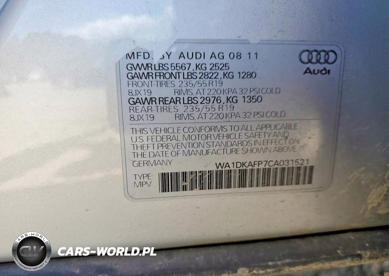 2012 Audi Q5 Premium Plus VIN:WA1DKAFP7CA031521 - 13