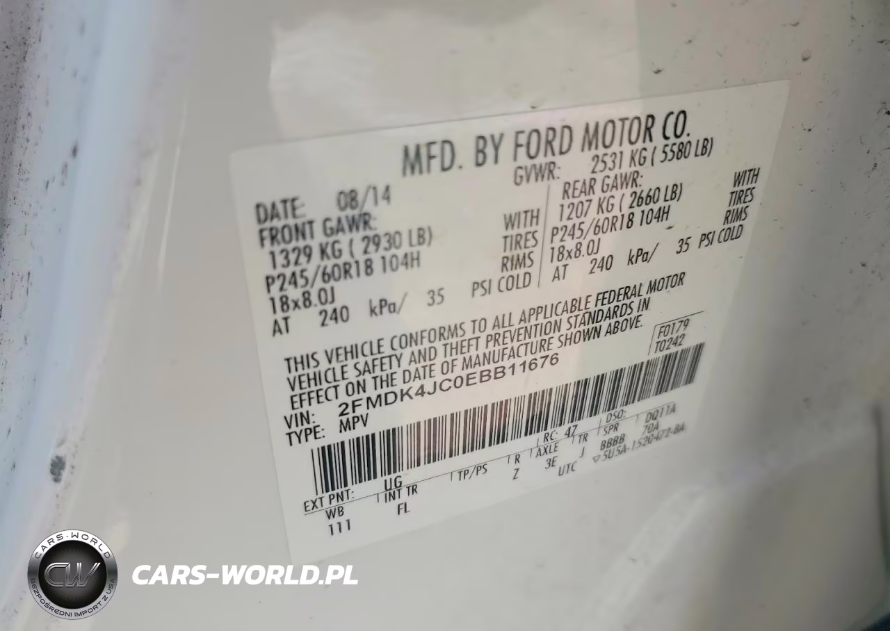 2014 Ford Edge Sel VIN:2FMDK4JC0EBB11676 - 13
