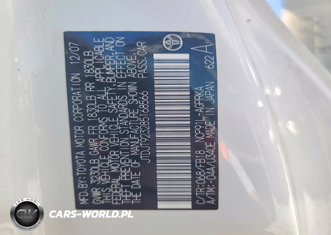 2008 Toyota Yaris Base VIN:JTDJT923285168566 - 13