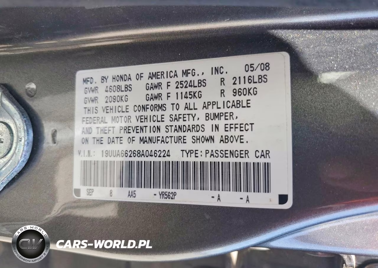2008 Acura Tl VIN:19UUA66268A046224 - 12
