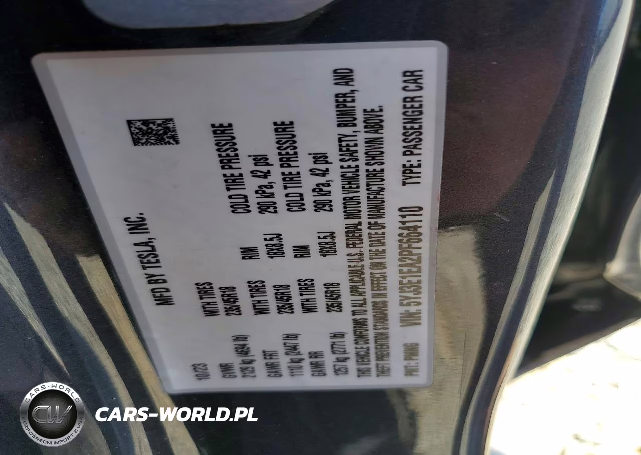 2023 Tesla Model 3 VIN:5YJ3E1EA2PF664110 - 12