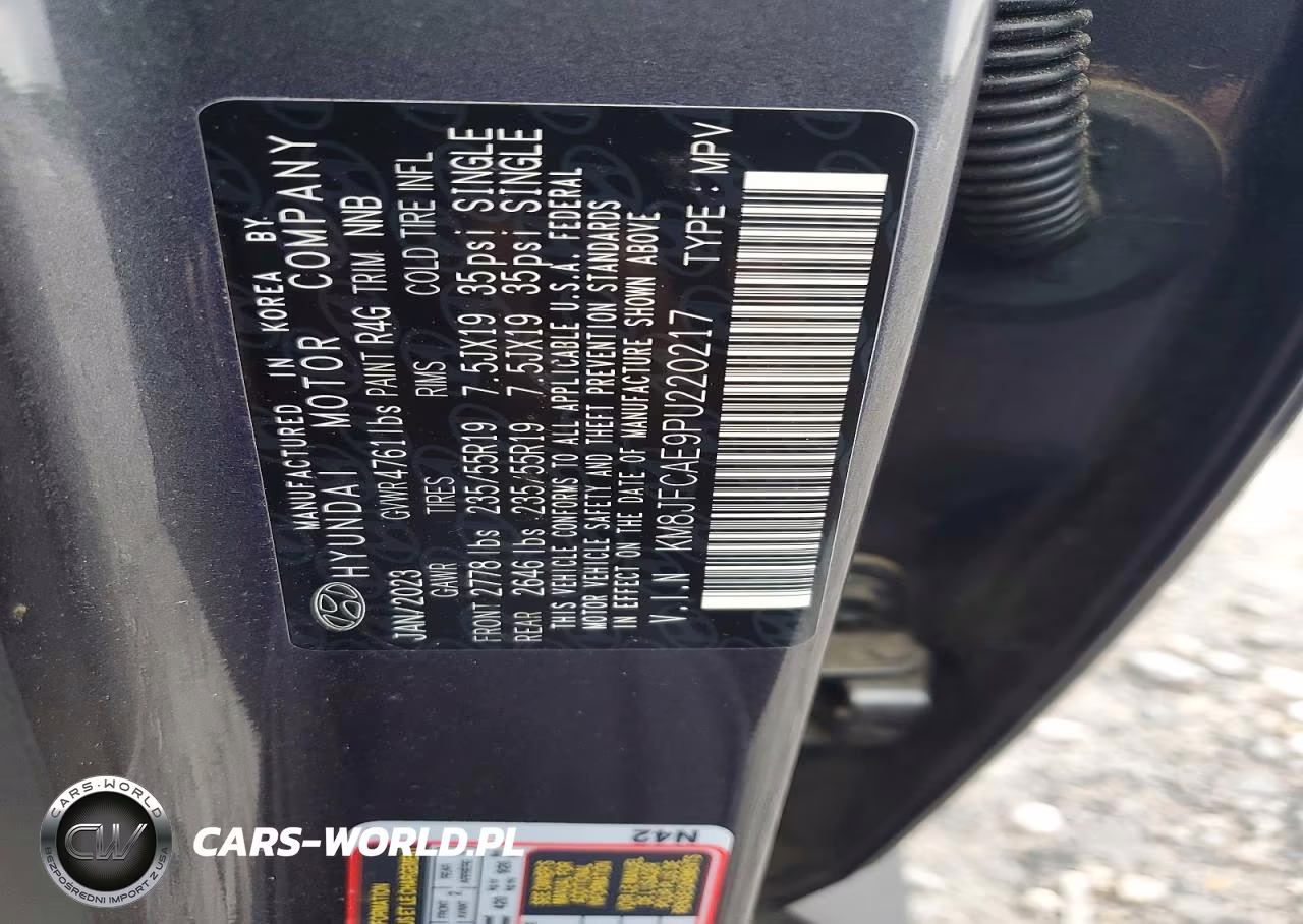 2023 Hyundai Tucson Xrt VIN:KM8JFCAE9PU220217 - 12