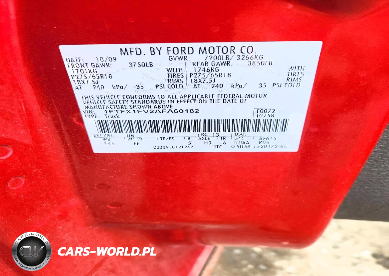 2010 Ford F150 Super Cab VIN:1FTFX1EV2AFA60182 - 12