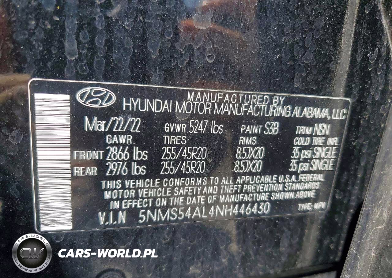 2022 Hyundai Santa Fe Calligraphy VIN:5NMS54AL4NH446430 - 13