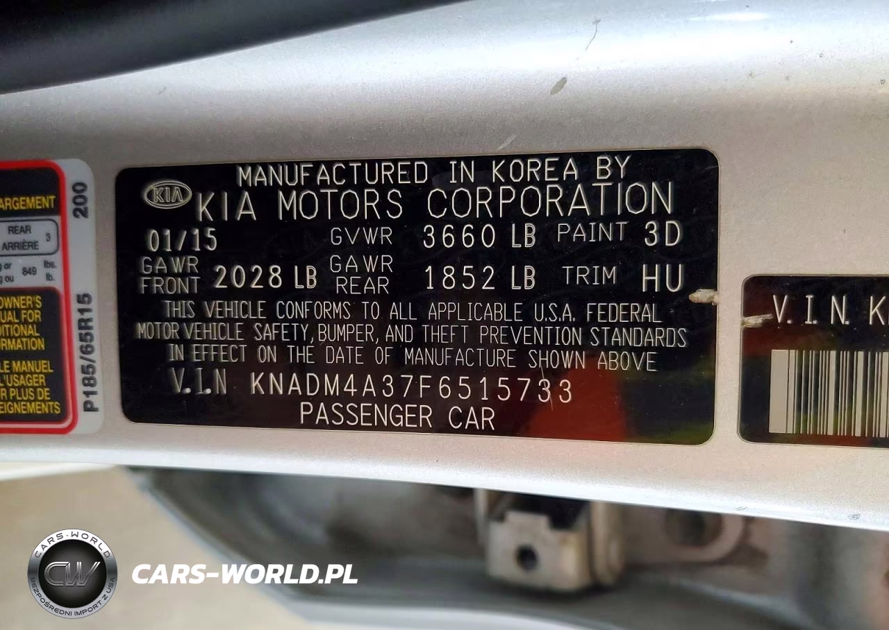 2015 Kia Rio Lx VIN:KNADM4A37F6515733 - 12