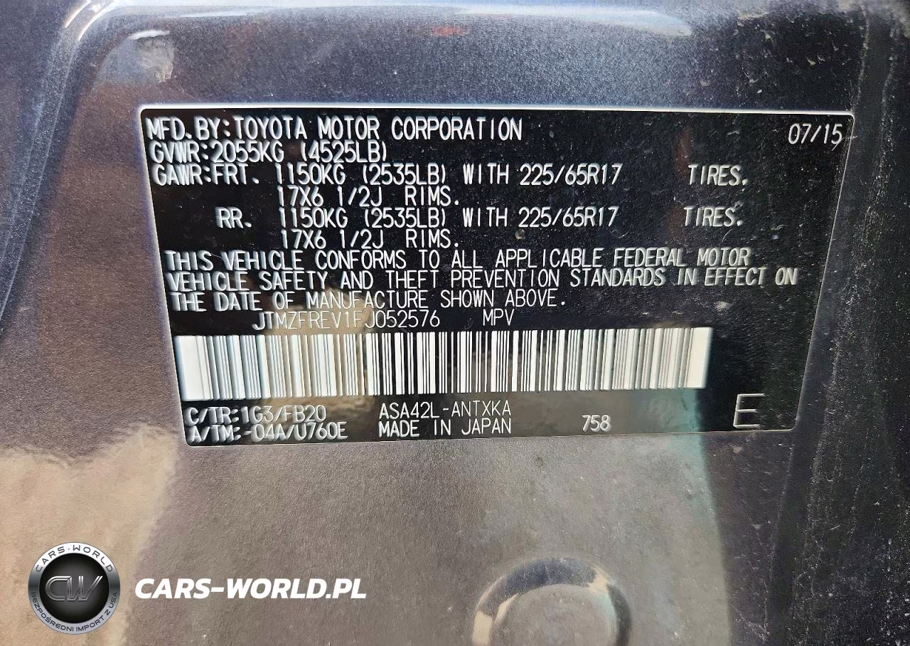 2015 Toyota Rav4 Le VIN:JTMZFREV1FJ052576 - 13