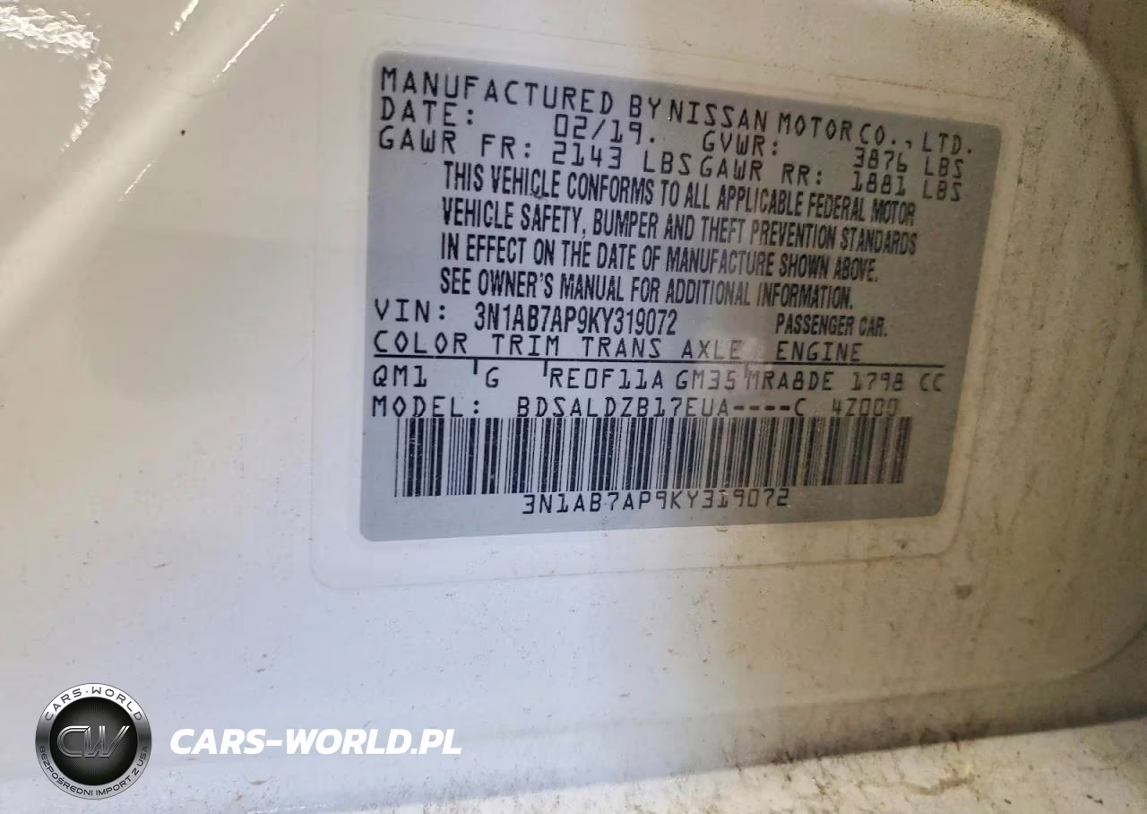 2019 Nissan Sentra Sv VIN:3N1AB7AP9KY319072 - 12