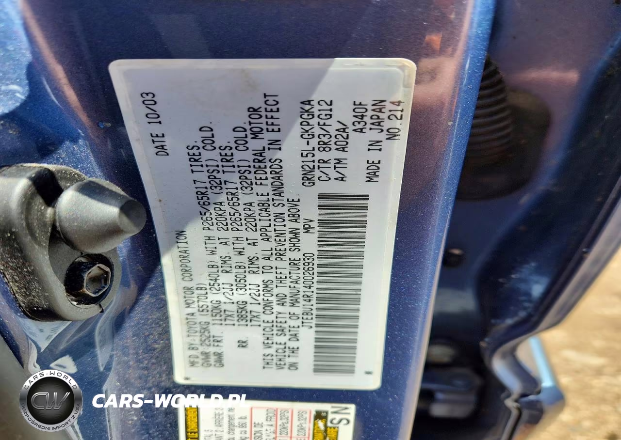 2004 Toyota 4Runner Sr5 VIN:JTEBU14R140026930 - 13