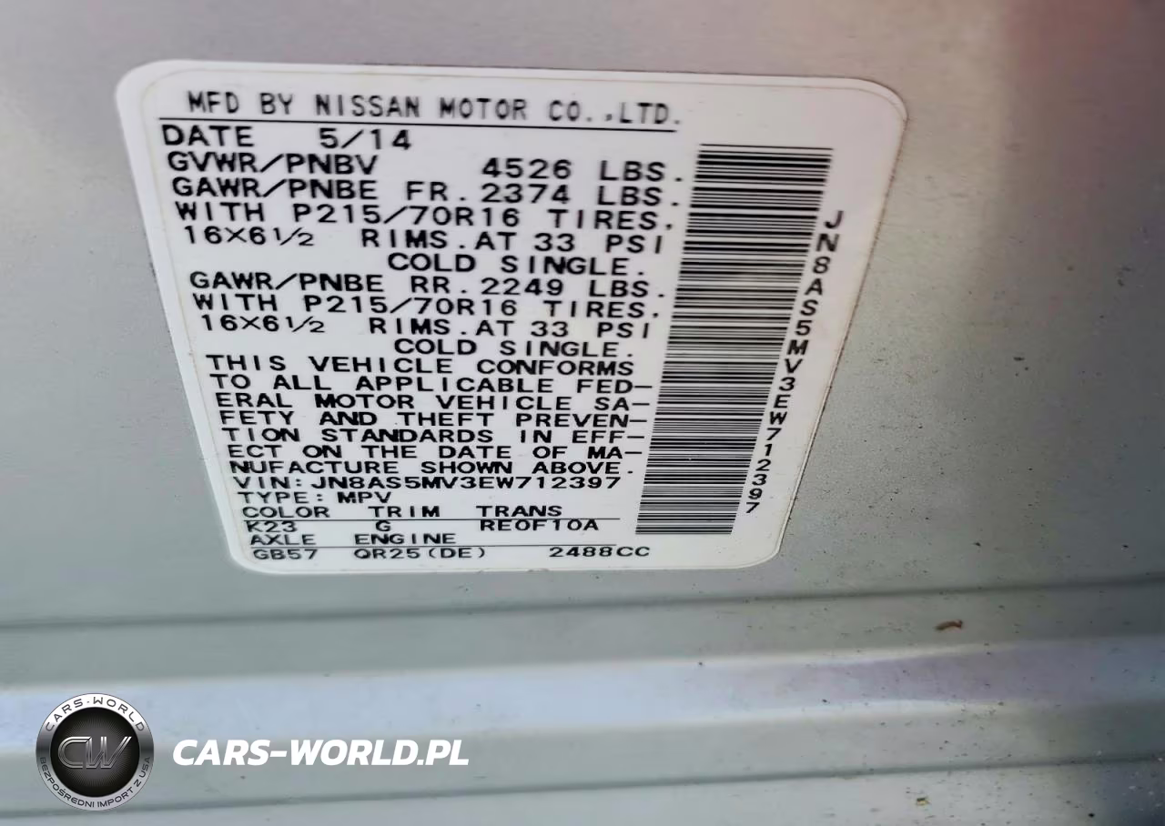 2014 Nissan Rogue Select S VIN:JN8AS5MV3EW712397 - 13