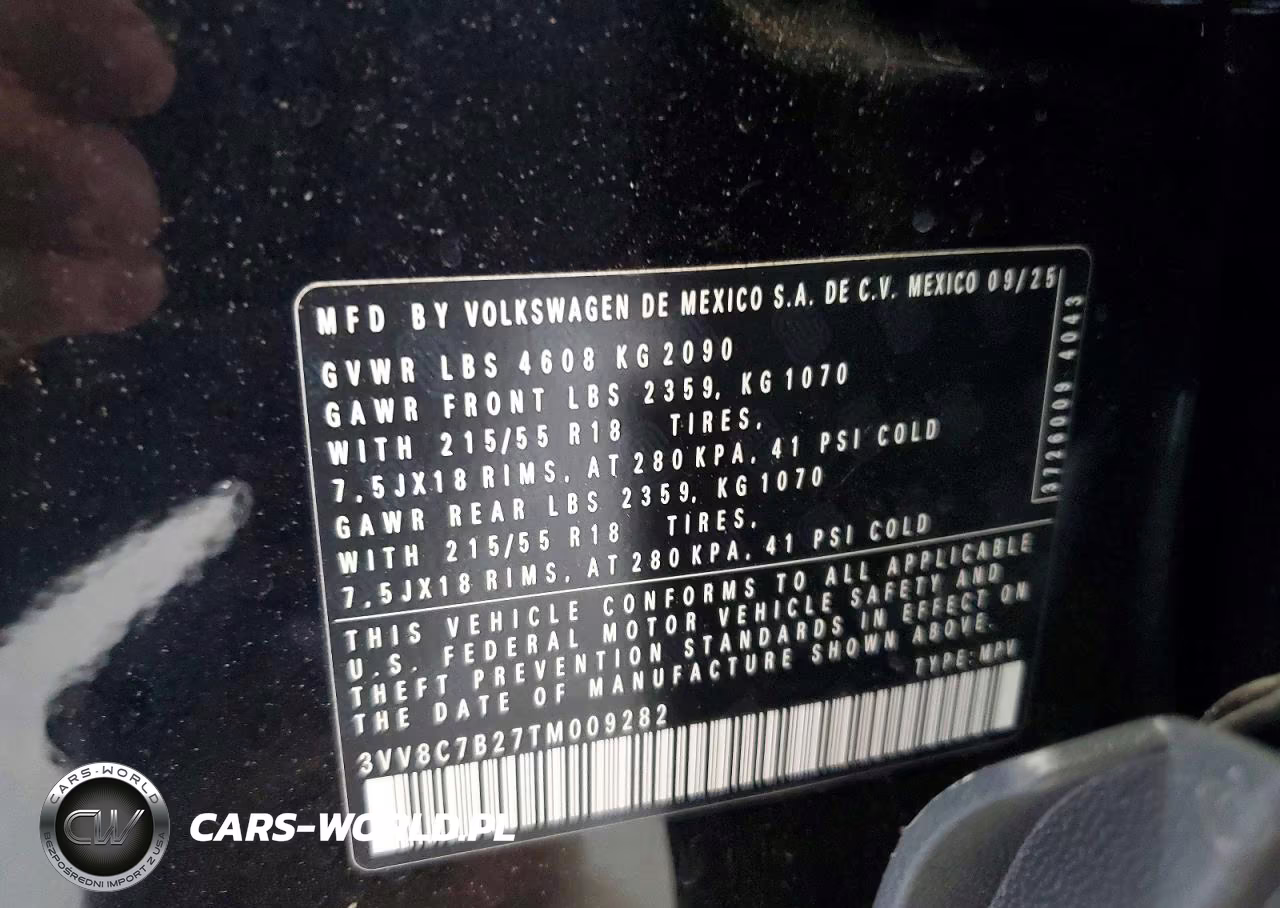 2026 Volkswagen Taos S VIN:3VV8C7B27TM009282 - 14