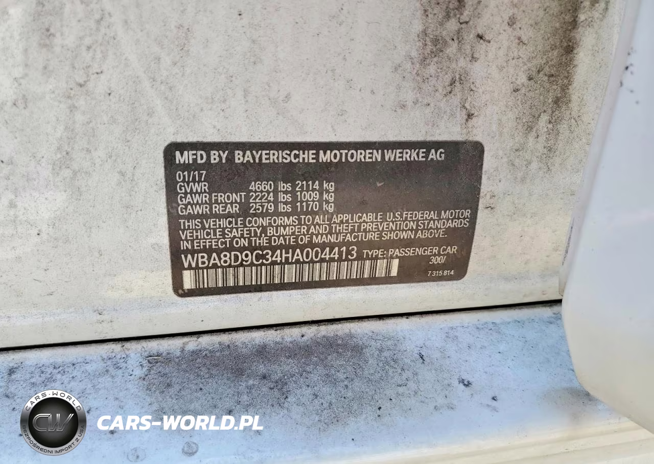 2017 BMW 330 Xi VIN:WBA8D9C34HA004413 - 12