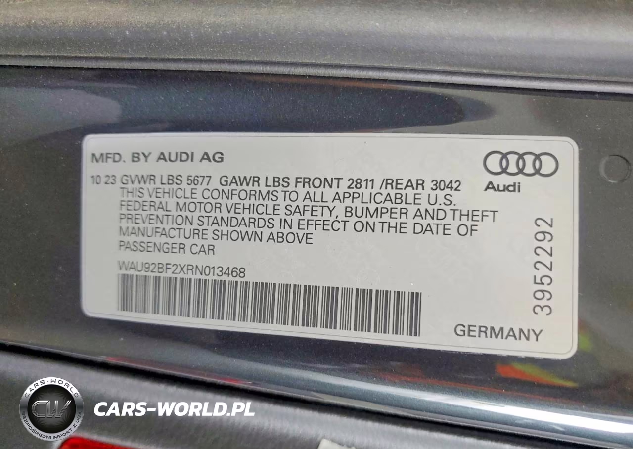 2024 Audi A6 Allroad Prestige VIN:WAU92BF2XRN013468 - 12