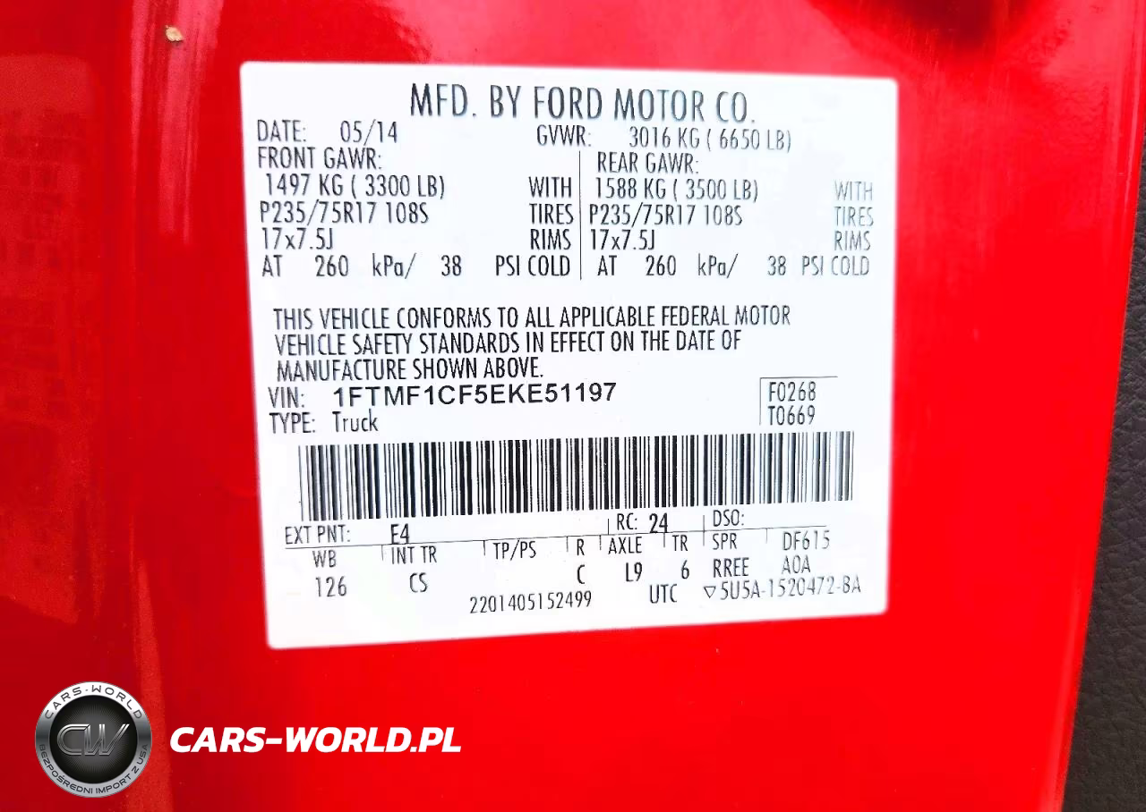2014 Ford F150 VIN:1FTMF1CF5EKE51197 - 12