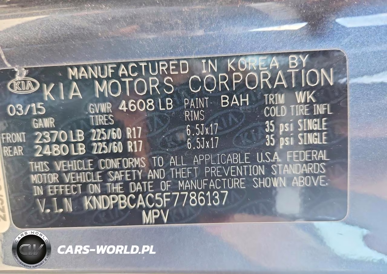 2015 Kia Sportage Lx VIN:KNDPBCAC5F7786137 - 12