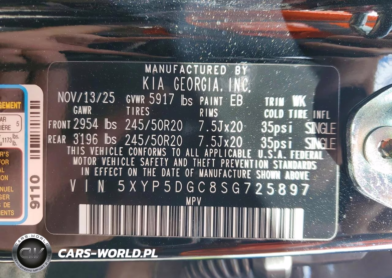 2025 Kia Telluride Sx X-Line VIN:5XYP5DGC8SG725897 - 13