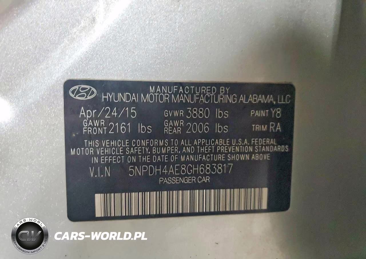 2016 Hyundai Elantra Se VIN:5NPDH4AE8GH683817 - 12
