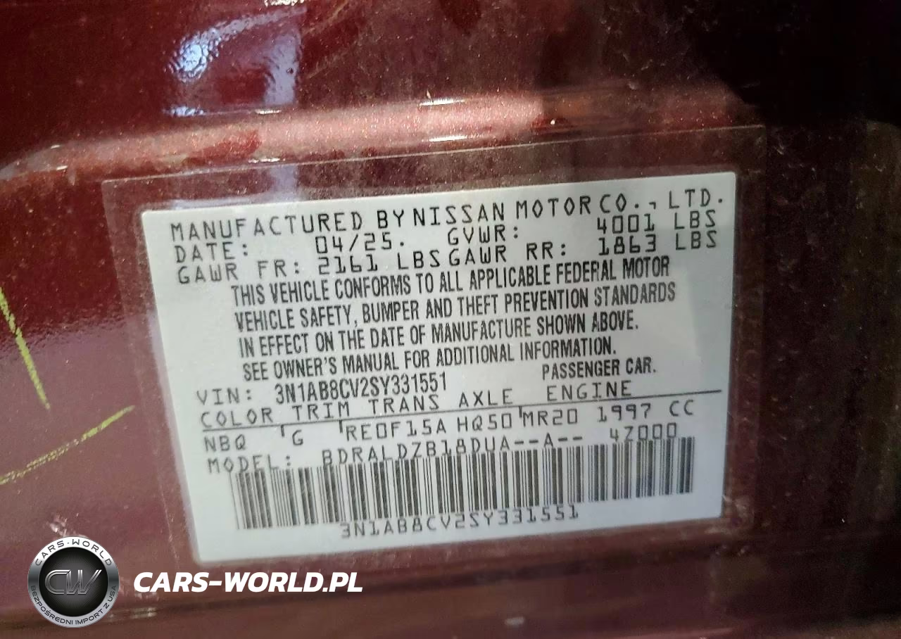 2025 Nissan Sentra Sv VIN:3N1AB8CV2SY331551 - 13