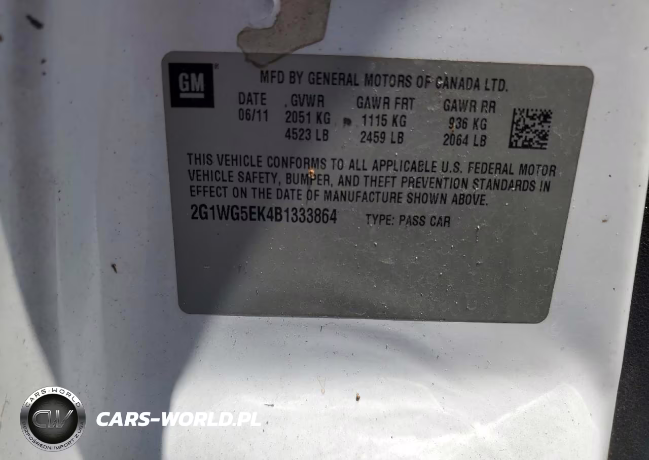 2011 Chevrolet Impala Lt VIN:2G1WG5EK4B1333864 - 12
