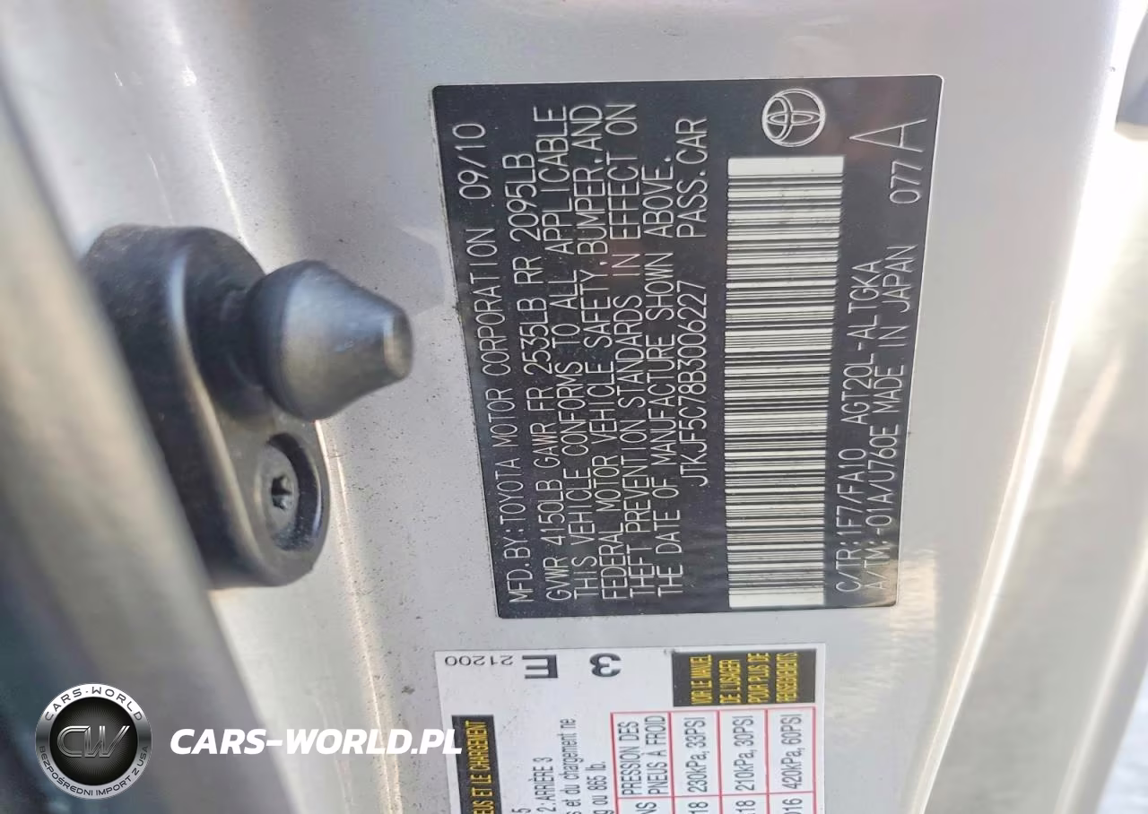 2011 Scion Tc Base VIN:JTKJF5C78B3006227 - 12