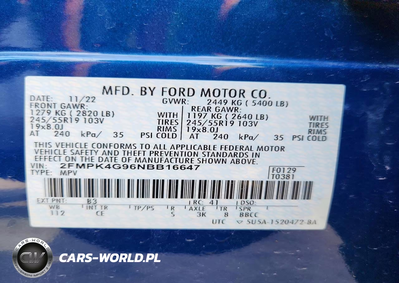 2022 Ford Edge Se VIN:2FMPK4G96NBB16647 - 13