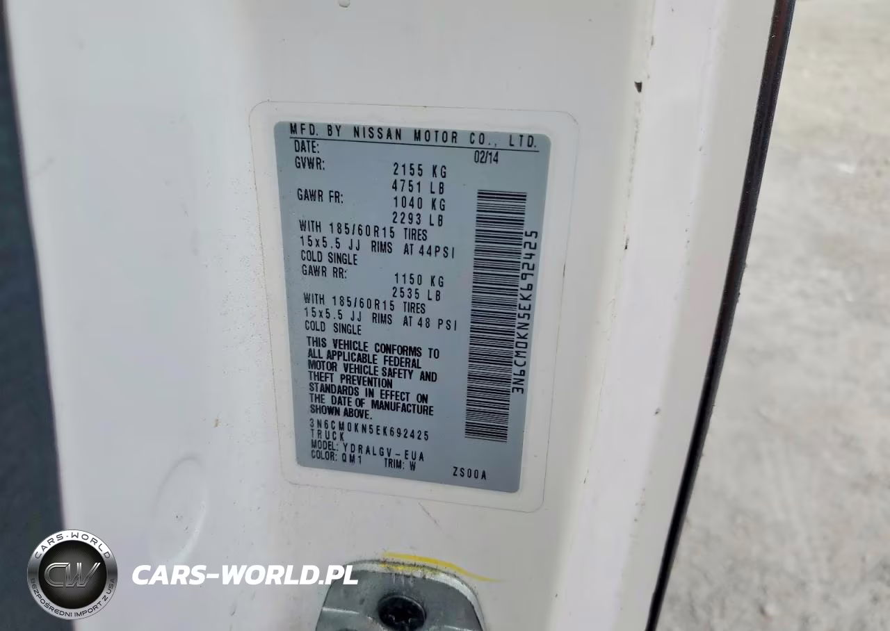 2014 Nissan Nv200 Sv VIN:3N6CM0KN5EK692425 - 12