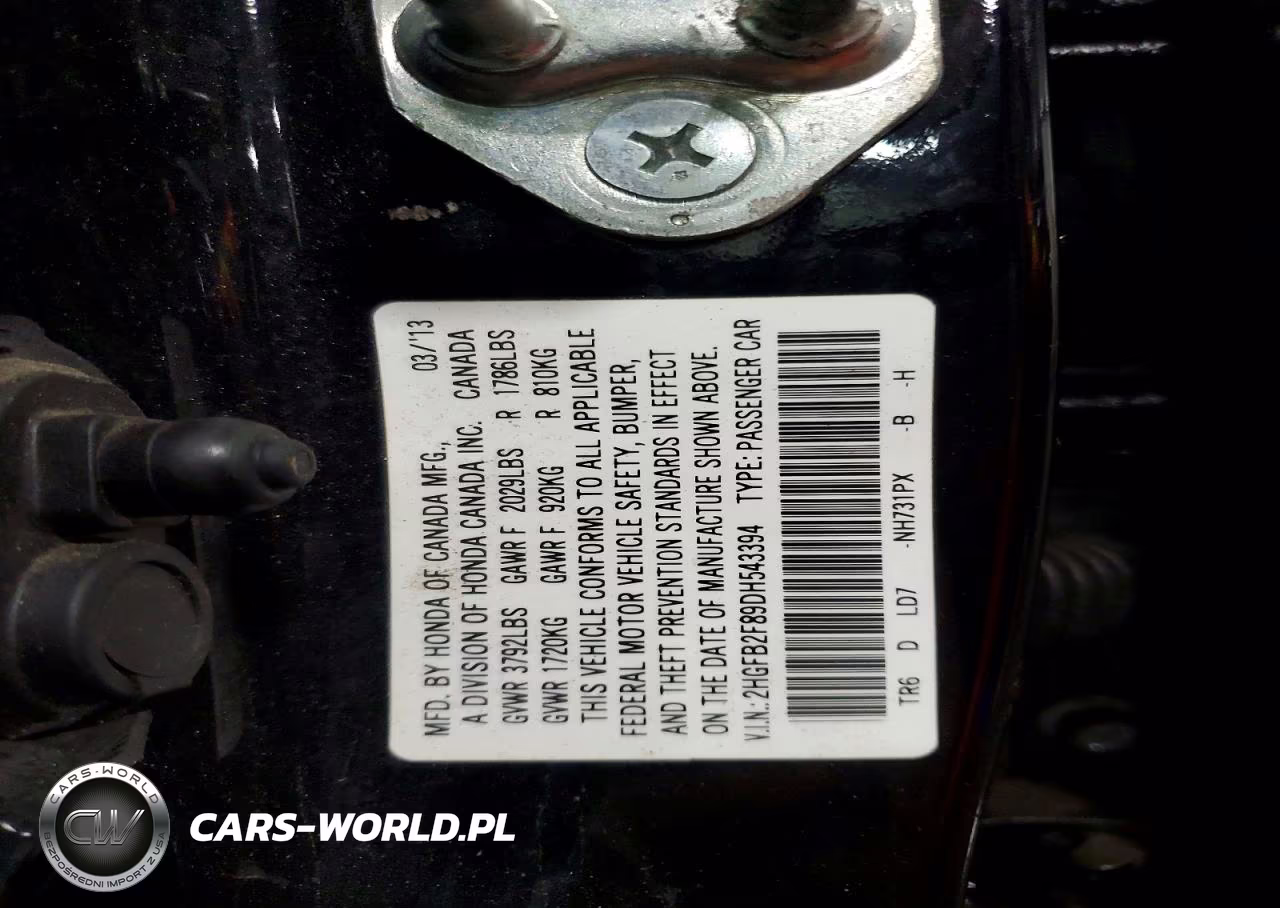 2013 Honda Civic Ex VIN:2HGFB2F89DH543394 - 12